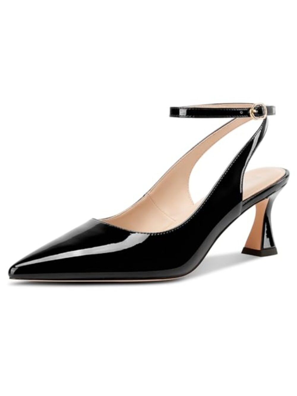 Kitten Heels Women's Dress Pumps Pointed Toe Ankle Strap
